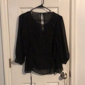 Sheer lace blouse